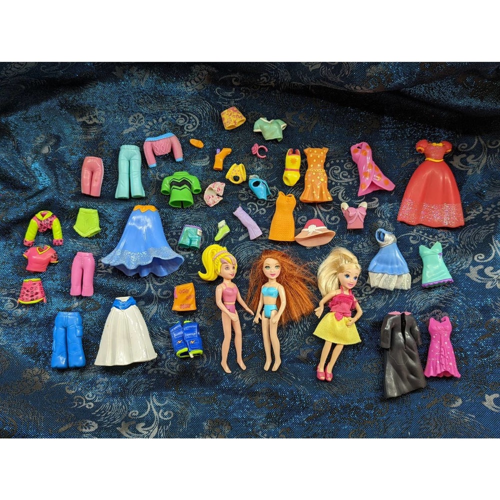Mattel Polly Pocket Doll & Clothing Lot